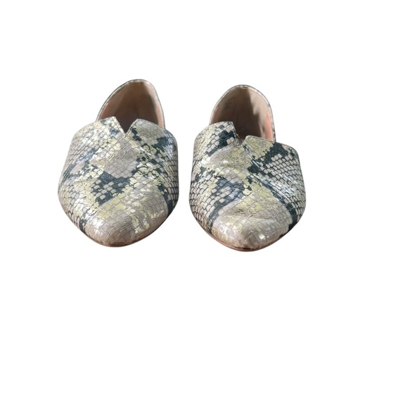Steve Madden Non Slip Black Cream Snakeskin Flats Size 6.5 - Picture 3 of 7